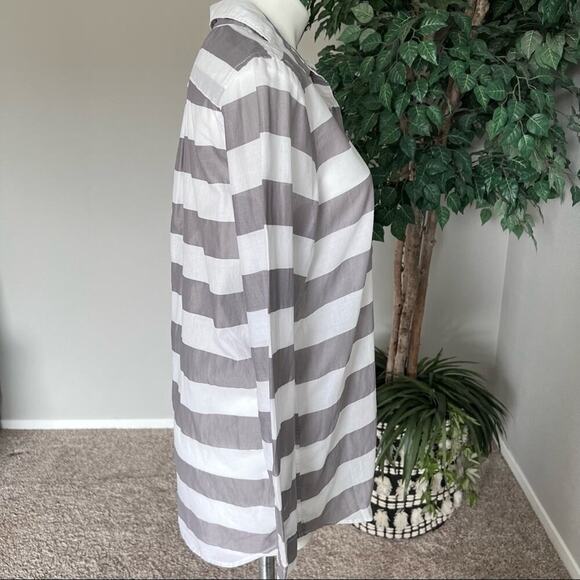 Banana Republic Soft Wash Striped Boyfriend Button Down Shirt - Picture 5 of 8